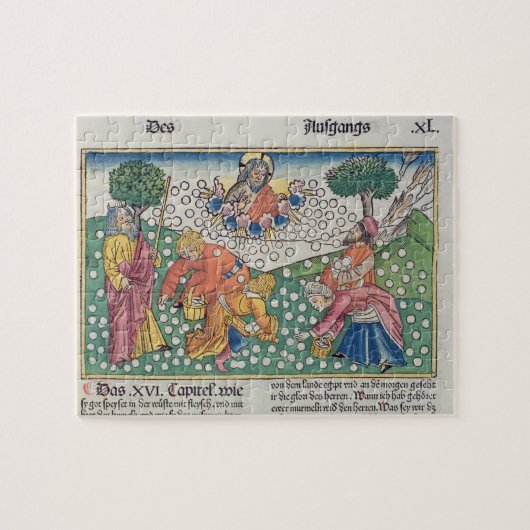 出国16の13-22神はThにウズラおよび天恵を提供します ジグソーパズル (横)