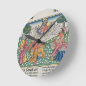 出国16の13-22神はThにウズラおよび天恵を提供します ラウンド壁時計 (傾斜)