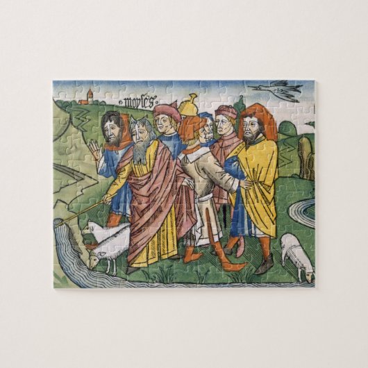 出国17 1-7モーゼはから水流を作ります ジグソーパズル (横)