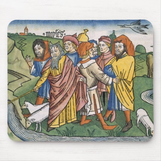 出国17 1-7モーゼはから水流を作ります マウスパッド (正面)