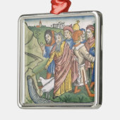 出国17 1-7モーゼはから水流を作ります メタルオーナメント (左)