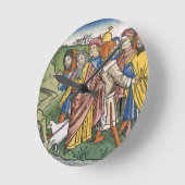 出国17 1-7モーゼはから水流を作ります ラウンド壁時計 (傾斜)