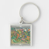 出国17 8-15アーロンおよびHurはモーゼの手を支えます キーホルダー (正面)