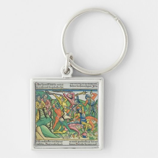 出国17 8-15アーロンおよびHurはモーゼの手を支えます キーホルダー (正面)