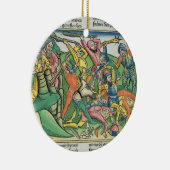 出国17 8-15アーロンおよびHurはモーゼの手を支えます セラミックオーナメント (右)