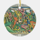 出国17 8-15アーロンおよびHurはモーゼの手を支えます セラミックオーナメント (正面)