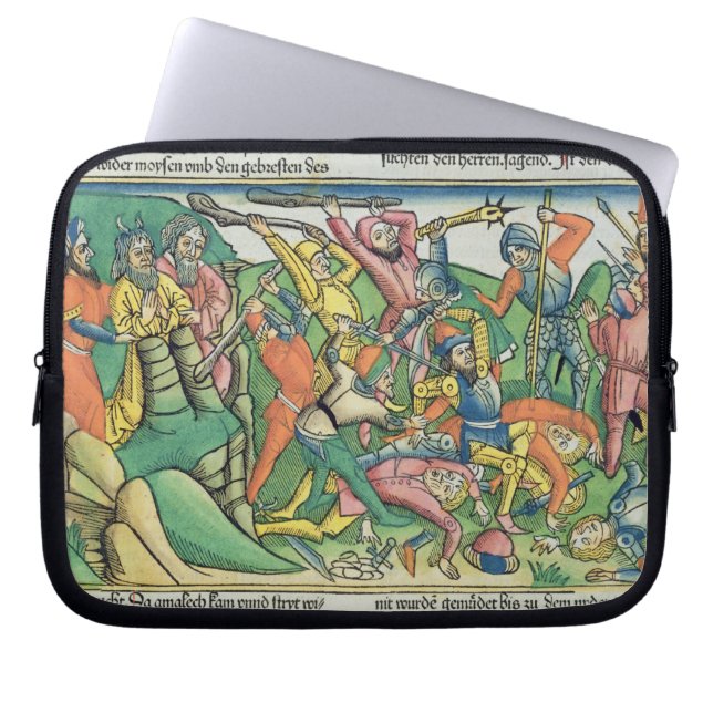 出国17 8-15アーロンおよびHurはモーゼの手を支えます ラップトップスリーブ (正面)