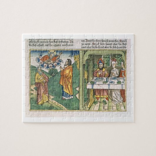 出国8 1-15エジプトの7ペスト: モーゼ ジグソーパズル (横)