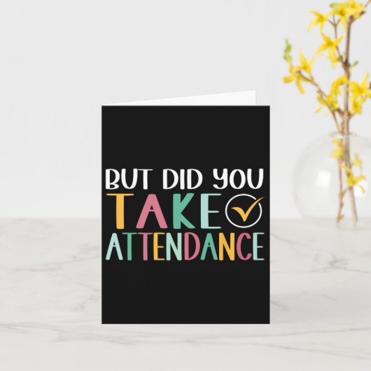 出席がおかしいけどあなたはちゃんと出た？ カード (黄色い花)