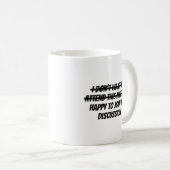 出席したくない コーヒーマグカップ (正面右)