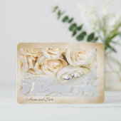 出席の返事と薔薇と指輪 誓いの更新式 招待状 (スタンド正面)