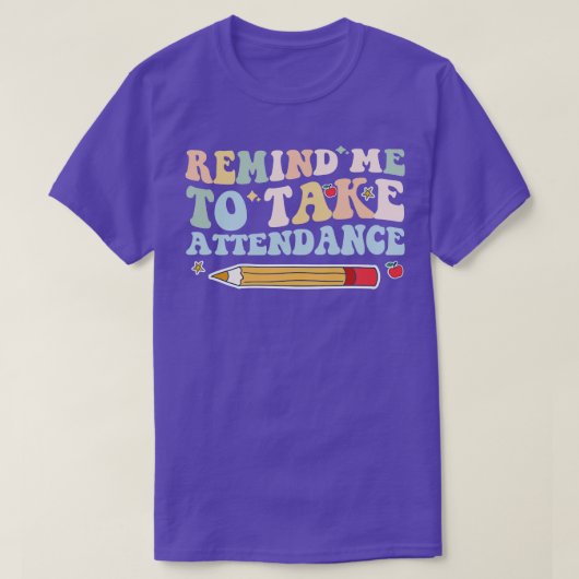 出席を取ることを通知する1 Tシャツ (デザイン正面)