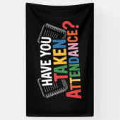 出席新学期 横断幕 (縦)