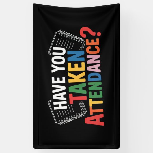 出席新学期 横断幕 (縦)