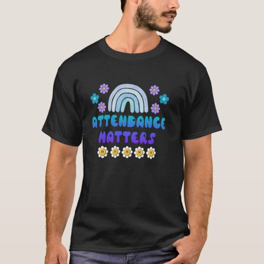 出席状況かわいいデイジー学校先生等級 Tシャツ (正面)