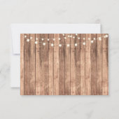 出席確認 バルコニー ウェディング ウッド ラスティック 婚約 カード (裏面)