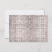 出席確認 ローズ ウェディング グリッター ブライダル シャワー ドリップス 出欠カード (裏面)