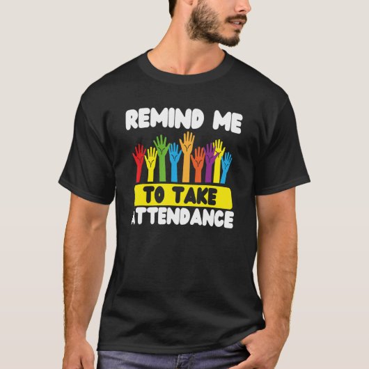 出席秘書官を連れて行くように注意する Tシャツ (正面)