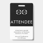 出席者名バカスタマイズッジ バッジ (Back)