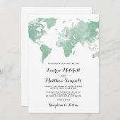 出張先旅行結婚式招待状 招待状 (正面/裏面)