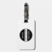 出張旅行のロゴの荷物のラベル ラゲッジタグ (裏面縦)