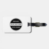 出張旅行のロゴの荷物のラベル ラゲッジタグ (裏面横)
