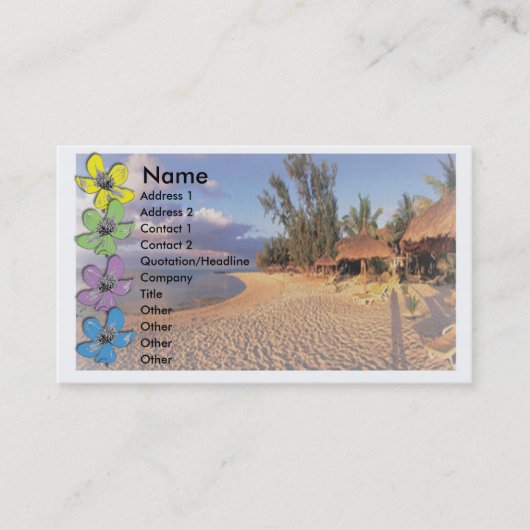 出張用名刺 名刺 (正面)