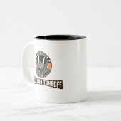 出撃準備完了!陸軍ママ コーヒーマグ ミリタリー ツートーンマグカップ (正面左)