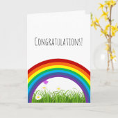 出来お祝い! カード (黄色い花)