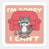 出来なくてごめんなさい スクエアシール (正面)