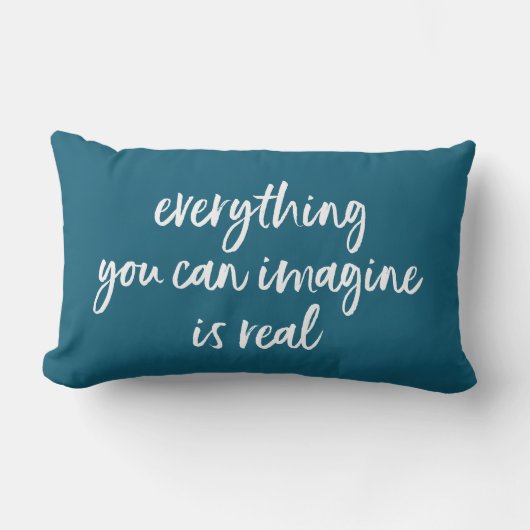 出来る想像ことはすべて実在。 ランバークッション (正面)