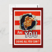 出来る限りの事を？-第2次世界大戦 ポストカード (正面/裏面)