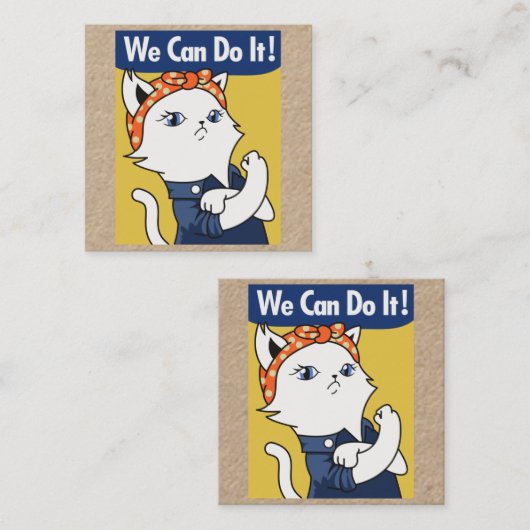 出来る!ホワイトキャットロージーザリベータースクエアB スクエア名刺 (正面/裏面)