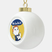 出来る!ホワイトキャットロージー・ザ・リベッター セラミックボールオーナメント (右)