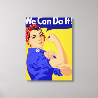 出来る！Rosie The Riveter WWIIのポスター キャンバスプリント