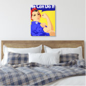 出来る!Rosie The Riveter WWIIのポスター キャンバスプリント (インサイチュ (寝室))