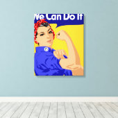 出来る!Rosie The Riveter WWIIのポスター キャンバスプリント (インサイチュ (ウッドフロア))
