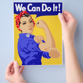 出来る！Rosie The Riveter WWIIのポスター チラシ (手)