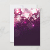 出欠カード - ビューティピンク グリッター スパークル (裏面)