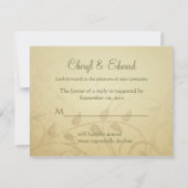 出欠カード - 秋の結婚式招待状 - 返信カード (裏面)