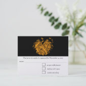 出欠カード - 5 x 7サイズの招待状が必要です (スタンド正面)