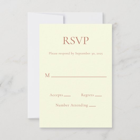 出欠ハガキ 出欠カード (裏面)