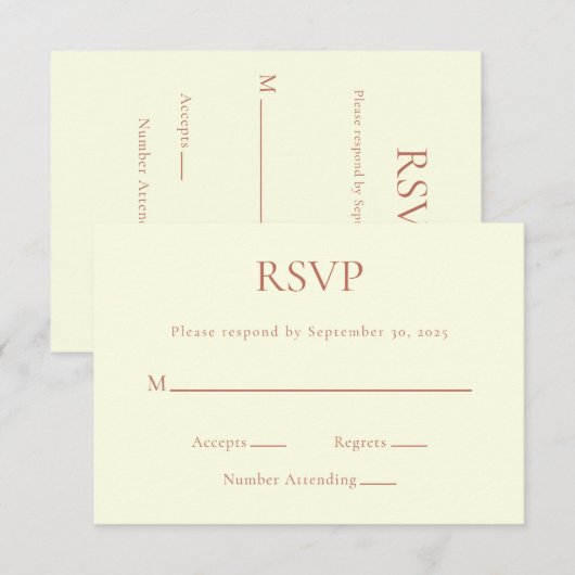 出欠ハガキ 出欠カード (正面/裏面)