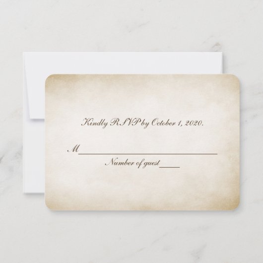 出欠確認の薔薇と指輪　誓いの更新式 招待状 (裏面)