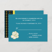 出欠確認カード, ガーデニアと水玉模様 招待状 (正面/裏面)