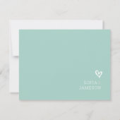 出欠確認カード　シンプルモダン　パステルミント 出欠カード (裏面)