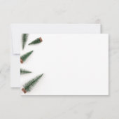 出欠確認 ウェディング 冬 クリスマス ホリデー 白 緑 出欠カード (裏面)