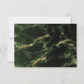 出欠確認 | エメラルドグリーンの水彩画  裸足の花嫁™ 出欠カード (裏面)