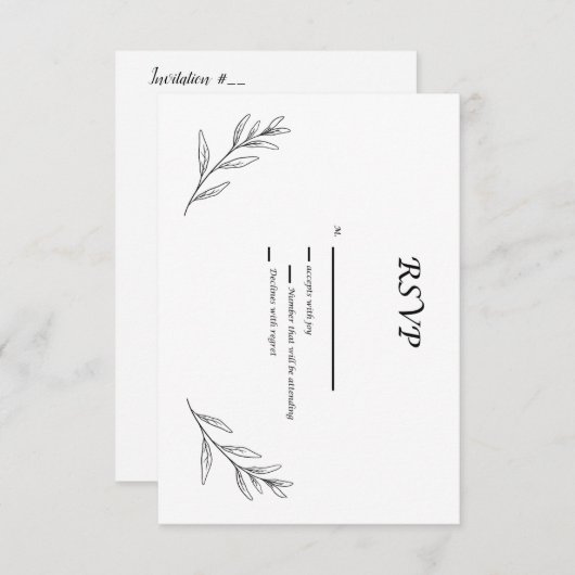 出欠確認 出欠カード (正面/裏面)