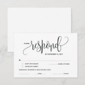 出欠返信カード, 返信, 返信 付属カード エンクロージャーカード (正面/裏面)